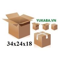 20 Thùng giấy carton size 34x24x18 cm hộp giấy carton gói hàng