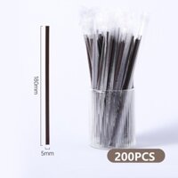 200 Chiếc Máy Khuấy Cà Phê Dính Bọc Riêng, 7.09 '' Thanh Khuấy Ống Hút Cà Phê Dùng Một Lần, Ống Hút Cà Phê, Que Khuấy Đồ Uống Bằng Nhựa Dùng Một Lần Ống Hút Cà Phê Ba Lỗ