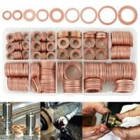 200 Chiếc Vòng Đệm Đồng Vòng O Vòng Đồng Đệm Vòng Phẳng Bộ Con Dấu Các Loại Xe Đồng Niêm Phong Nhẫn Có Vỏ