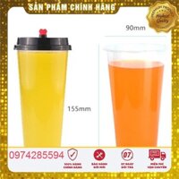 200 cốc nhựa ly nhựa nắp nút tim loại dày 700ml