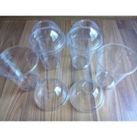 200 cốc nhựa PET nắp cầu, ly nhựa nắp cầu