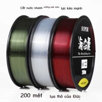 200 mét Đài Loan câu cá dòng chính dòng phụ Đức lụa thô câu cá biển que dòng phụ nylon dây câu cá