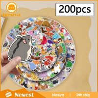 200 Miếng Dán Động Vật Tác Phẩm Nghệ Thuật Decal Dễ Thương Cho Vỏ Điện Thoại Văn Phòng Phẩm Laptop