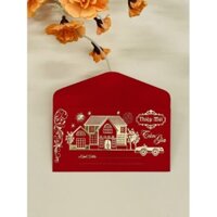 200 phôi thiệp tân gia ép kim. Giấy nhung. Mẫu như hình