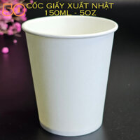2.000 Ly giấy màu trắng 5OZ , Cốc giấy dùng 1 lần 50pcs / 1 túi, bán buôn bán lẻ.