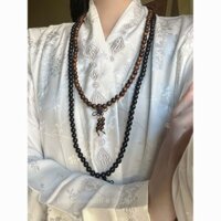 [20.000 người sưu tầm] Gỗ đàn hương cổ điển đính cườm nhiều lớp b [Bộ sưu tập 20.000 người] Vòng tay đính cườm nhiều lớp bằng gỗ đàn hương cổ điển dành cho nữ Vòng đeo tay cặp đôi Trung cổ 3.20