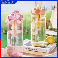 2000ML Cốc Nước Bằng Nhựa Trong Suốt Dung Tích Lớn Không Gian Cốc Học Sinh Nam Và Nữ Rơm Trà Cống flash12_vn