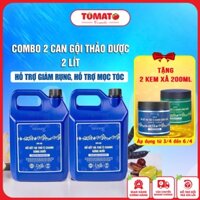 [2000ml] COMBO 2 Can dầu gội Thảo Dược Nam Nung xanh dương hỗ trợ giảm gãy rụng, giảm gàu, phục hồi, dưỡng tóc chắc khỏe