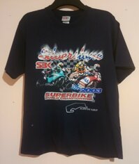 2003 World Superbike Championship Men T-Shirt Si Erstone L Dates And Circuits Back Sportswear Gildan Birthday Gift