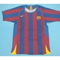 2005 2006 Barcelona Sân khách ngắn / dài tay Áo bóng đá cổ điển dành cho nam