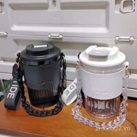 [2005 người khen ngợi] Cốc tiện dụng cà phê K5, ly uống nước bằng nhựa chịu nhiệt cao cấp có tay cầm, có sọc có giá trị cao cấp Instagram