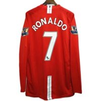 2007-2008 Manchester United Sân nhà dài tay Áo bóng đá cổ điển cuối cùng RONALDO 7