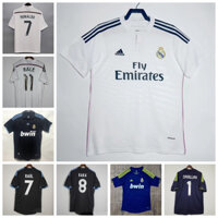 2009-10 12-13 14-15 Mùa giải Real Madrid Retro Sân khách Jersey Bóng đá Cristiano Ronaldo CR7 Kakao Marcelo Casillas Ozil Raul James Rodriguez Bale Áo sơ mi