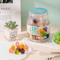 200g Đường Hỗn Hợp, Xoài, Nho Bánh Sandwich Trẻ Em Gummy Đóng Hộp Popping