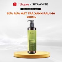 [200ML] Sữa Rửa Mặt Trà Xanh Rau Má 200ml, Ngăn Ngừa Và Hỗ Trợ Da Dầu Mụn - SICA WHITE