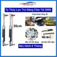 [200N-25cm] Bộ 2 ty thủy lực, ty đẩy, ben hơi nâng hạ capo cốp sau ô tô chịu tải 200N-20kg dài 25cm