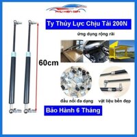 [200N-60cm] Bộ 2 ty thủy lực, ty đẩy, ben hơi nâng hạ capo cốp sau ô tô chịu tải 200N-20kg dài 60cm