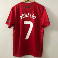 2010 Bồ Đào Nha Sân Nhà Bóng Đá Nam RONALDO Retro World Áo Sơ Mi Cup 10