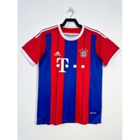 2014-15 Bayern Munich Sân nhà Áo bóng đá có tay chất lượng cao phiên bản Thái Lan bộ đồ tập luyện Áo bóng đá cổ điển màu đen S-XXL