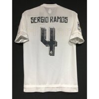 2015 2016 Real Madrid Sân nhà Áo đấu Retro Jersey Bóng đá 15-16 SEORGIO RAMOS BENZEMA