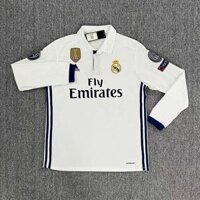 2016-2017 Áo bóng đá cổ điển Real Madrid Ronaldo Bale 2016-2017 Áo sơ mi bóng đá dài tay dành cho người lớn