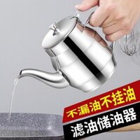 201Chất Liệu Bình Đựng Dầu Có Lưới Lọc Bình Đựng Rượu Chống Rò Rỉ Gia Dụng Inox