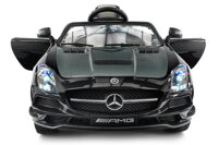 2020 Carbon Black SLS AMG Mercedes Benz Car for Kids, 12V Powered Kids Ride On Car, Leather Seat, LED Lights, Parental Remote, Built-in LCD Touch S...