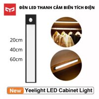 2021 QUỐC TẾ Đèn led thanh cảm biến tích điện Xiaomi Yeelight - Ánh sáng vàng 2700k, 20-40-60cm, pin sạc type C, điều chỉnh độ sáng - 60cm - Màu Đen