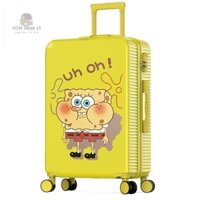 2021 SpongeBob Girl Dễ thương Universal Wheel Net Red 24 Sinh viên Nội trú Hành lý Hàn Quốc