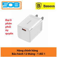2022 Củ sạc siêu nhanh USB C 30W Baseus GaN3 Fast Charger cho iPhone 13,12 Pro Max QC4.0 cho điện thoại Samsung Xiaomi - Hàng chính hãng - Trắng