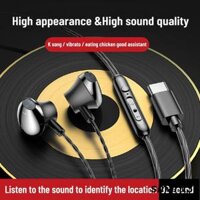 2022 New Bass Stereo HIFI Tai Nghe Có Dây Với Mic 3.5mmLoại C cắm - black - type c