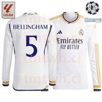 2023 2024 Real Madrid Áo bóng đá dài tay màu trắng sân nhà dành cho nam