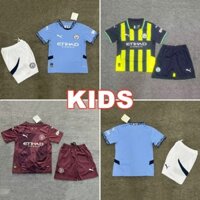 2023 / 24 Manchester City Kids Sân nhà / Sân khách Bộ áo bóng đá trẻ em Áo bóng đá trẻ em