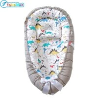 2023 biết Set 2 Giường Nằm Kèm Gối Bằng Vải cotton Di Động Cho Bé Sơ Sinh