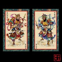 2023 Cửa Thần Cửa Miếng Dán Cửa Cửa Đơn Thần Sáng Tạo Cửa Thần Tướng Zhongkui Chân Dung Cửa Miếng Dán Wei Chi Gong Thần Miếng Dán 12.13