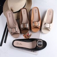 2023 Dép Sandal Giày Quai Hậu Ngang Nữ Dép Đi Trong Nhà Thoải Mái Plus Size