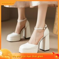 2023 Giày cao gót nữ Mary Jane mới đế vuông 12cm siêu đẹp - Giày cao gót Lolita Mary Jane sandals siêu đẹp - Giày cao guốc 9 phân giày cao gót đế vuông