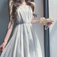 2023 Kiểu dáng mới Đầm dài dây đeo cá tính Phong cách rừng tiên Giảm cân Tăng chiều cao Đầm ôm eo thanh lịch cho phụ nữ mùa hè