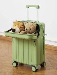 2023 Mặt Trước Mới Mở Vali Xe Đẩy Dành Cho Nữ Sạc Đa Năng Vali Mật Khẩu Bao Da Dành Cho Nam bamozo va ly keo