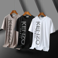 2023 Mùa Hè Mới KENZO In Hình Nam Cotton Nguyên Chất Áo Thun Nữ Tay Ngắn Ngoại Thương Rời Cổ Tròn Cao Cấp Hàng Đầu