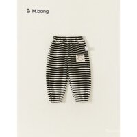 2023 new babycity boys' fleece-lined pants autumn and winter children's wear children's sports pants girls' sweatpants striped QK83106 LH0D