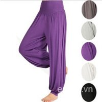 2023 New Fashion Women Ladies Comfy Harem Long Yoga Elastic Waist Pants Bloomers Pants Leg Warmer Belly Dance Boho Trousers BUI4