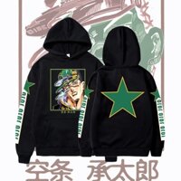 2023 new jojo's bizarre adventure anime hoodie kujo jotaro in áo pull nam harajuk nhật bản áo khoác ngoài thoải mái thời trang dạo phố