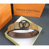 2023 Phong Cách Mới Louis Vuitton Khóa Tròn Hai Mặt Dập Nổi Dây Da lv Menhedb