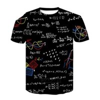 2023 sonspee thời trang mùa hè áo phông ngắn tay toán học t-shirt in 3d giáo viên công thức cheat sheet cool tee áo sơ mi