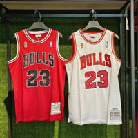 2023nba Chicago Bulls Michael Jordan Mitchell Ness 1995 cổ điển gỗ cứng bóng rổ Áo sơ mi