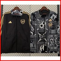 ♞,♘,♙2024 25 Arsenal Nam Hai Mặt Áo Gió Áo Khoác Bóng Đá Áo Khoác Zip Áo Khoác Dài Tay Huấn Luyện Bóng Đá Mặc