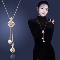 2024 Áo Len Vòng Cổ Dây Xích Thời Trang Tua Dài Đơn Giản Tính Khí Phụ Kiện Mặt Dây Chuyền Cao Cấp Mặt Dây Chuyền 12.11