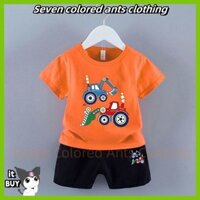 2024 Bé Trai Mùa Hè Thường Ngày Phù Hợp Với Học Sinh Quần Áo Trẻ Em Áo Thun Tay Ngắn Bộ Đồ Hai Mảnh Vừa Lớn Trẻ Em Đẹp Trai Hợp Thời Trang