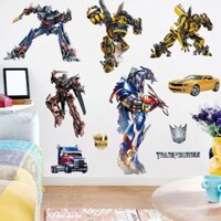 2024 Bumblebee Transformers Robot Bé Trai Phòng Ngủ Trang Trí Tường Dán Phòng Trẻ Em Hoạt Hình Anime Dán Tường